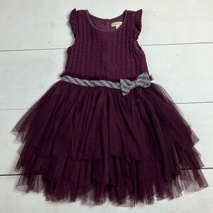 Matilda Jane Once Upon a Time Soirée Holiday Tulle Dress Burgundy/Maroon Size 6